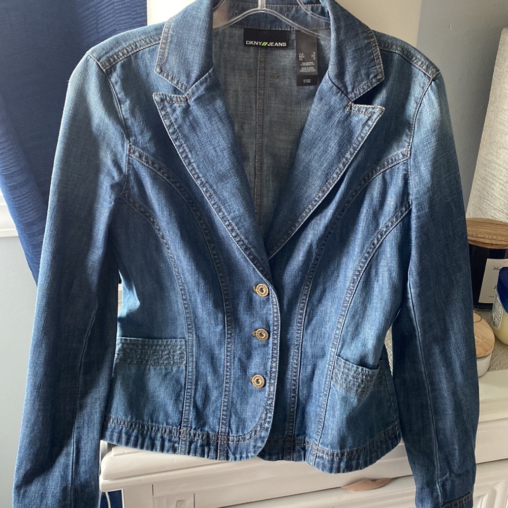 DKNY denim blazer - Picture 2 of 12